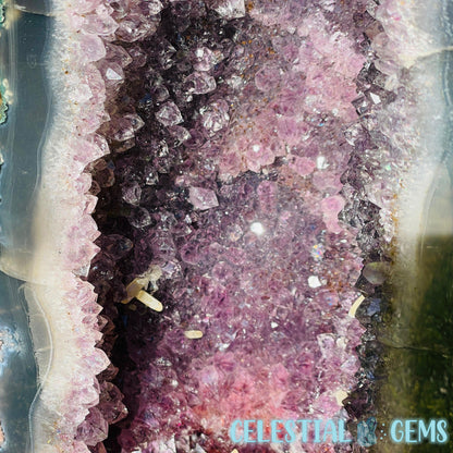 Dark Amethyst + UV Calcite Large Geode Cave (Video)