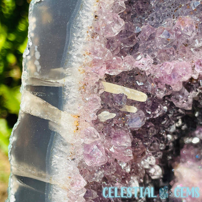 Dark Amethyst + UV Calcite Large Geode Cave (Video)