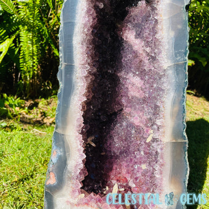 Dark Amethyst + UV Calcite Large Geode Cave (Video)