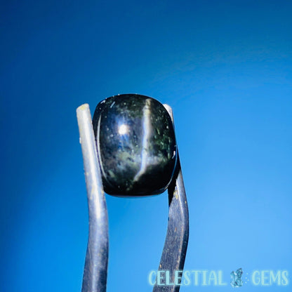 Black Star Diopside Polished Gemstone Cabochon (Video)