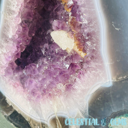 Amethyst + Agate + Calcite Large Geode Cave (Video)