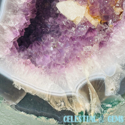 Amethyst + Agate + Calcite Large Geode Cave (Video)