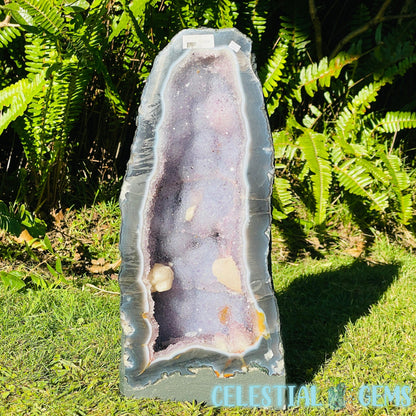 Amethyst + Agate + UV Calcite Large Geode Cave (Video)