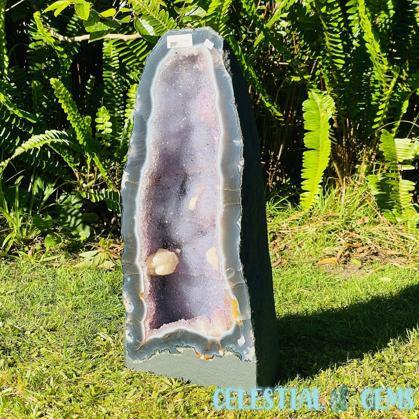 Amethyst + Agate + UV Calcite Large Geode Cave (Video)