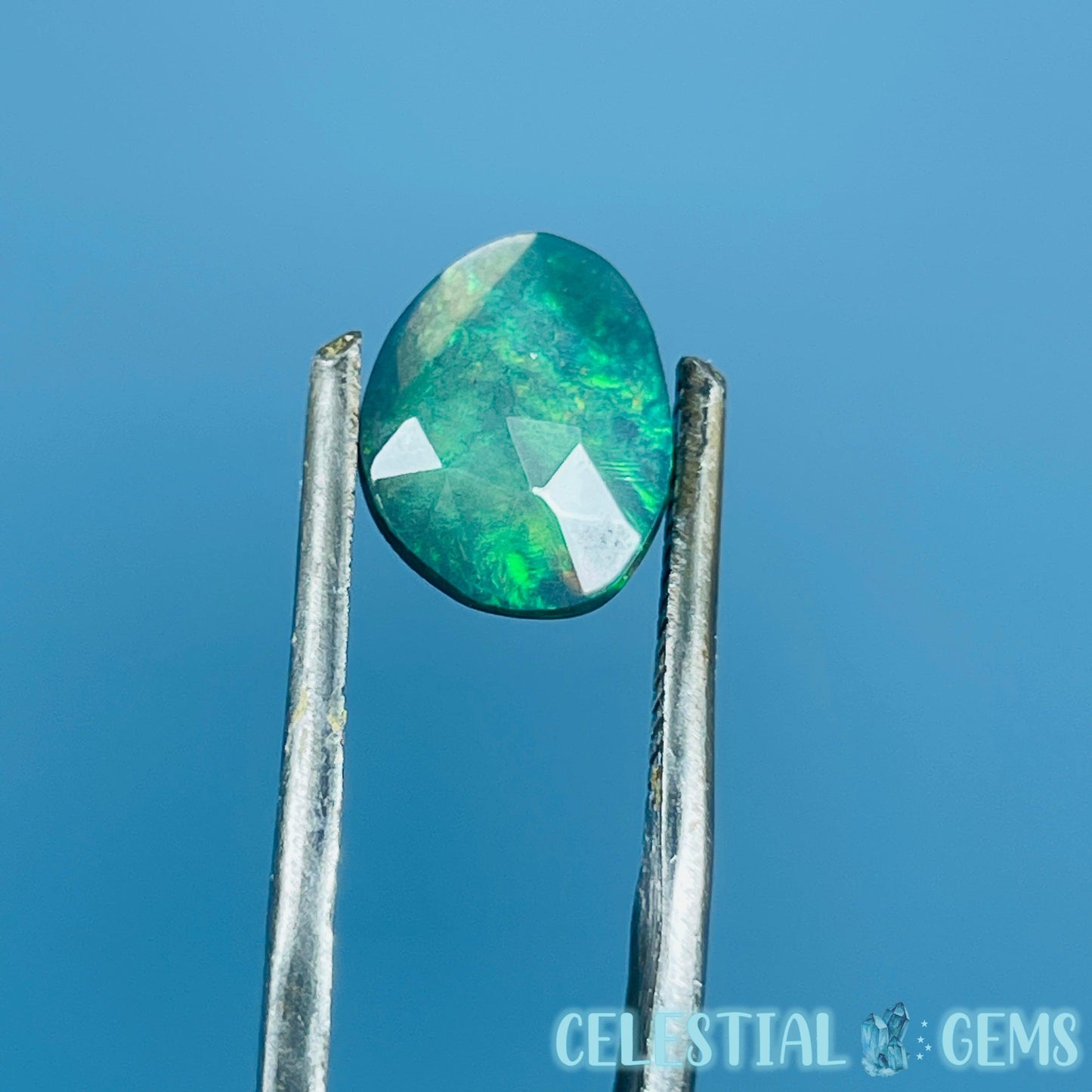 AAA Rosecut Ethiopian Black 'Fire' Welo Opal Polished Mini Crystal in Specimen Pottle (Video)