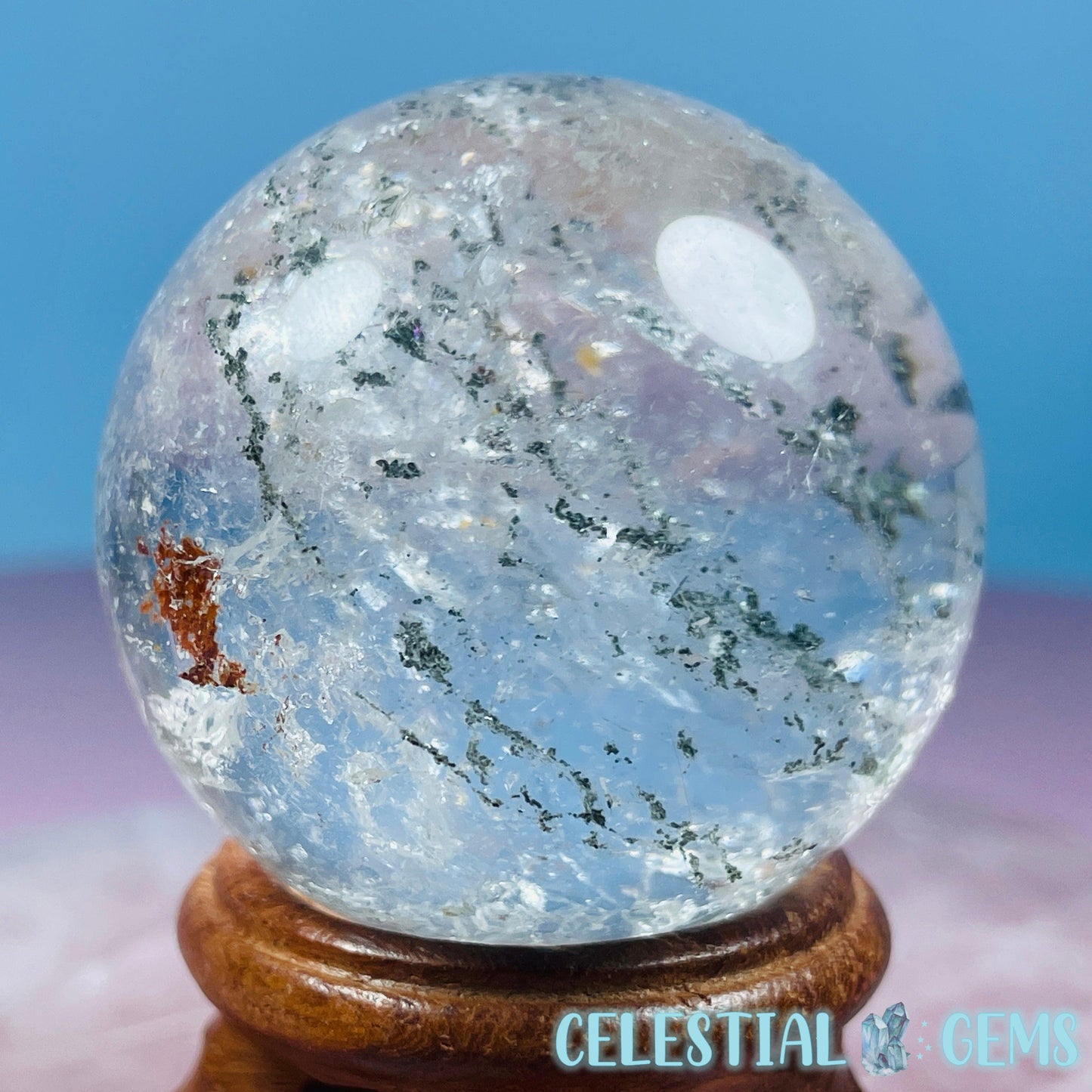 Chlorite + Iron Garden Quartz Medium Sphere