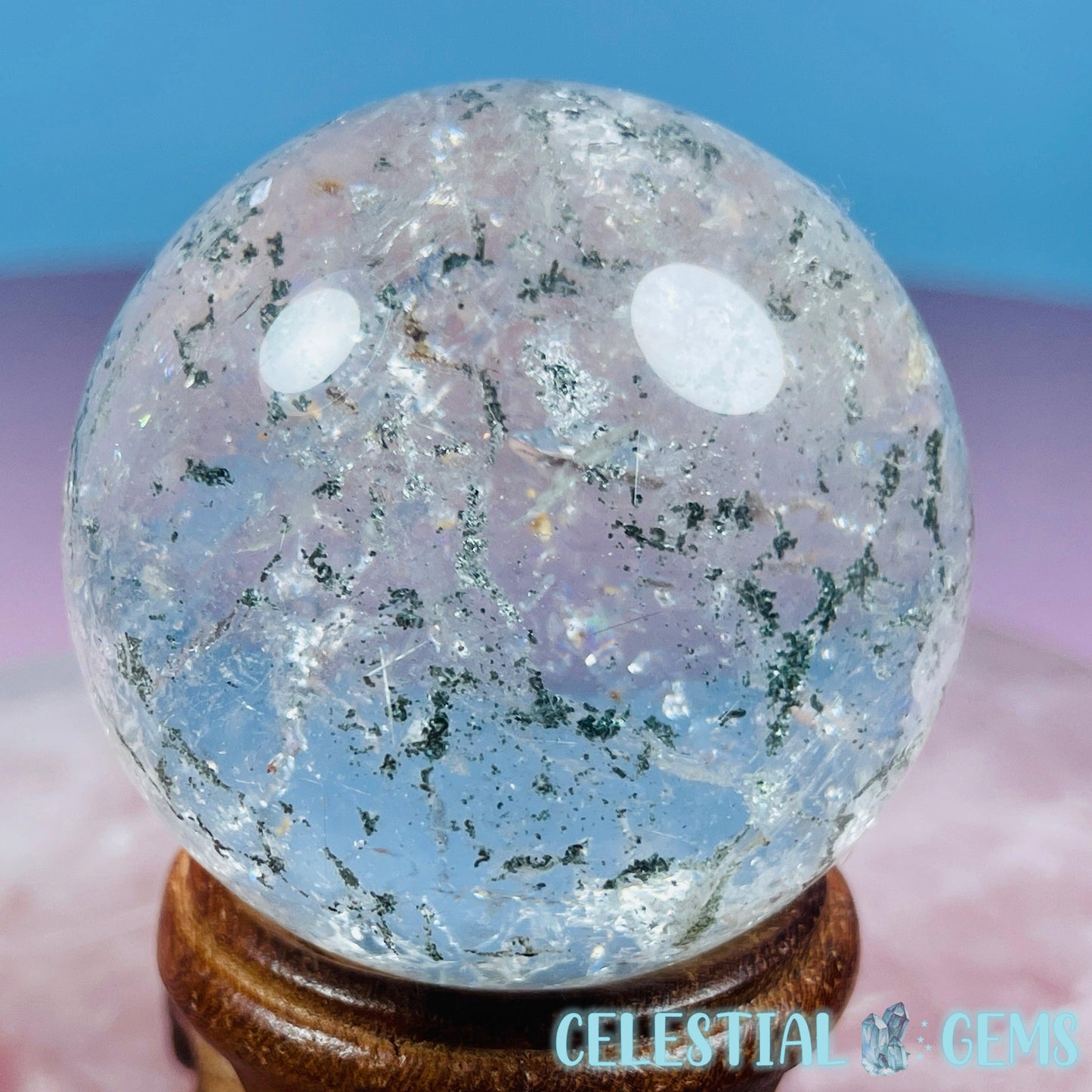 Chlorite + Iron Garden Quartz Medium Sphere