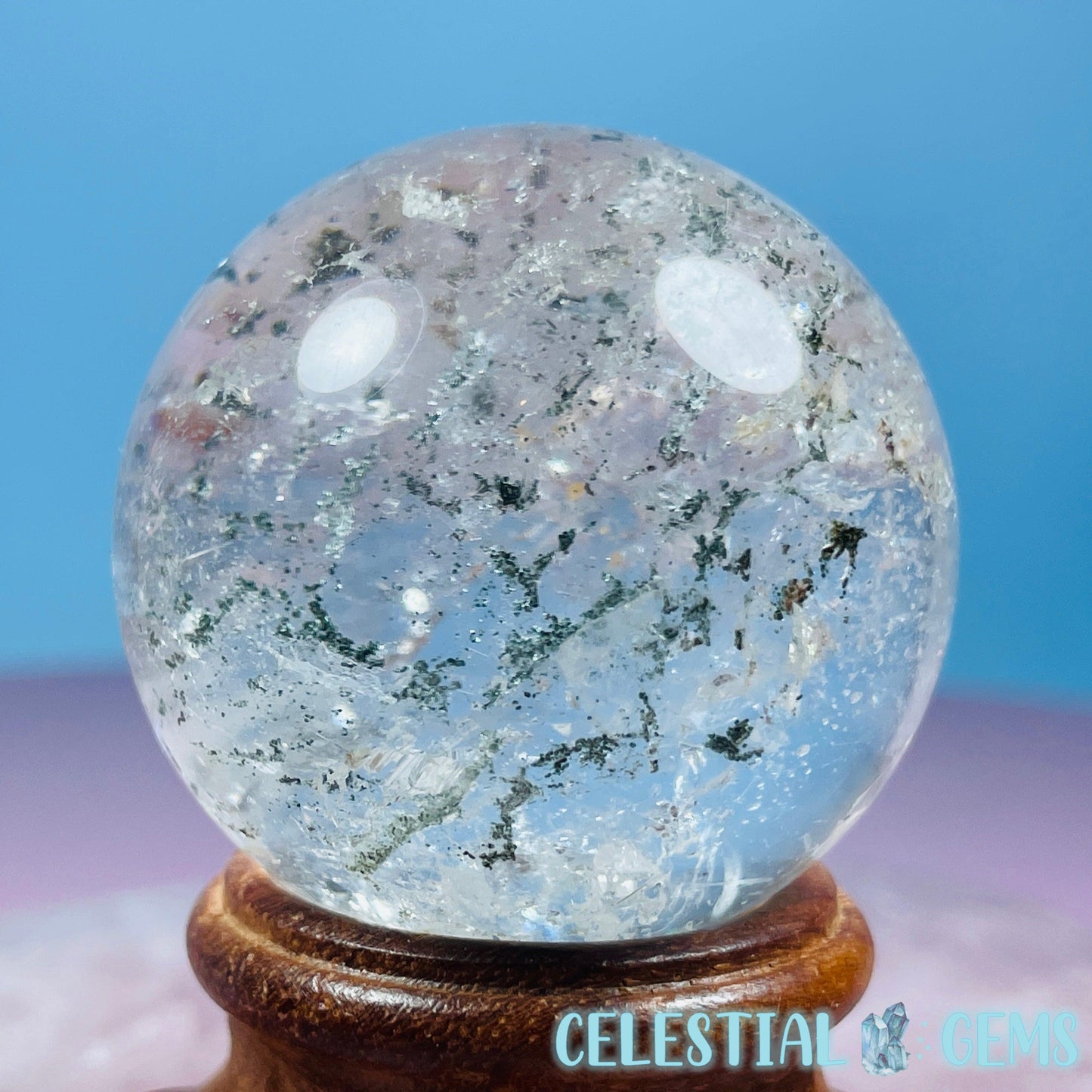 Chlorite + Iron Garden Quartz Medium Sphere