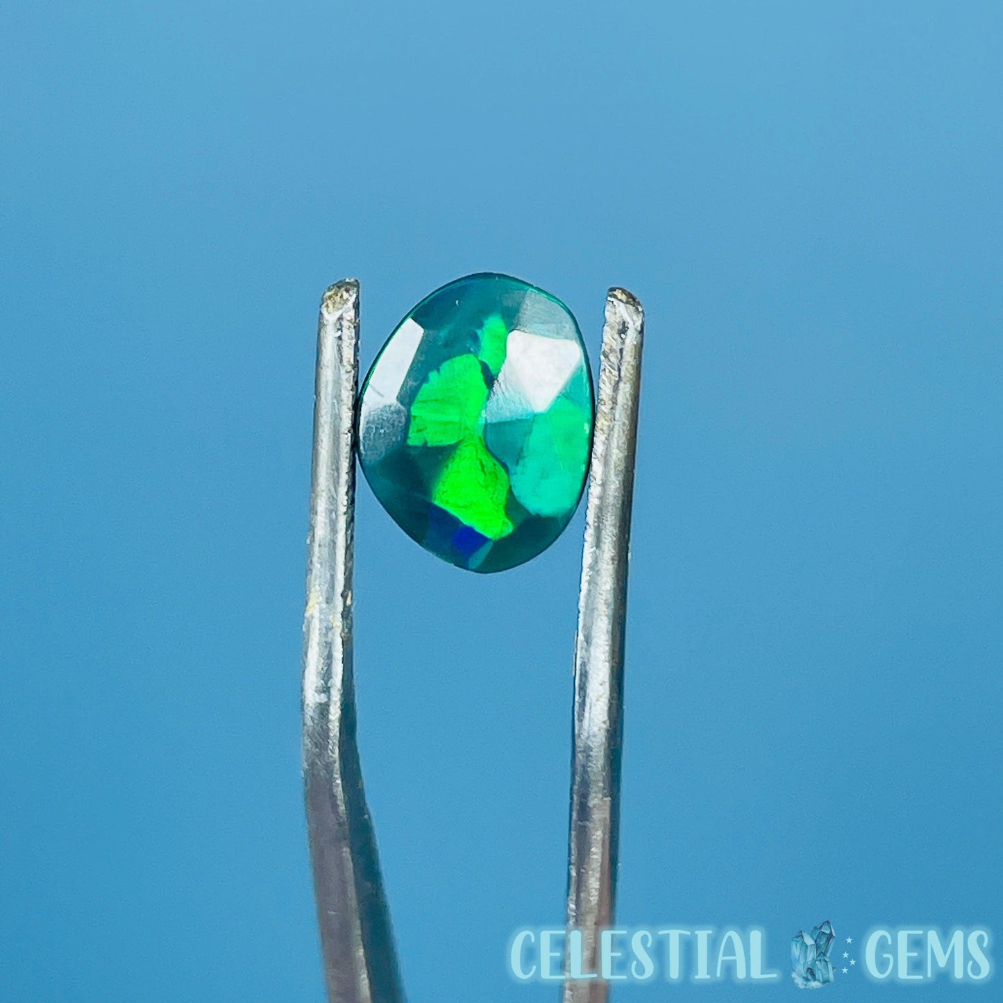 AAA Rosecut Ethiopian Black 'Fire' Welo Opal Polished Mini Crystal in Specimen Pottle (Video)