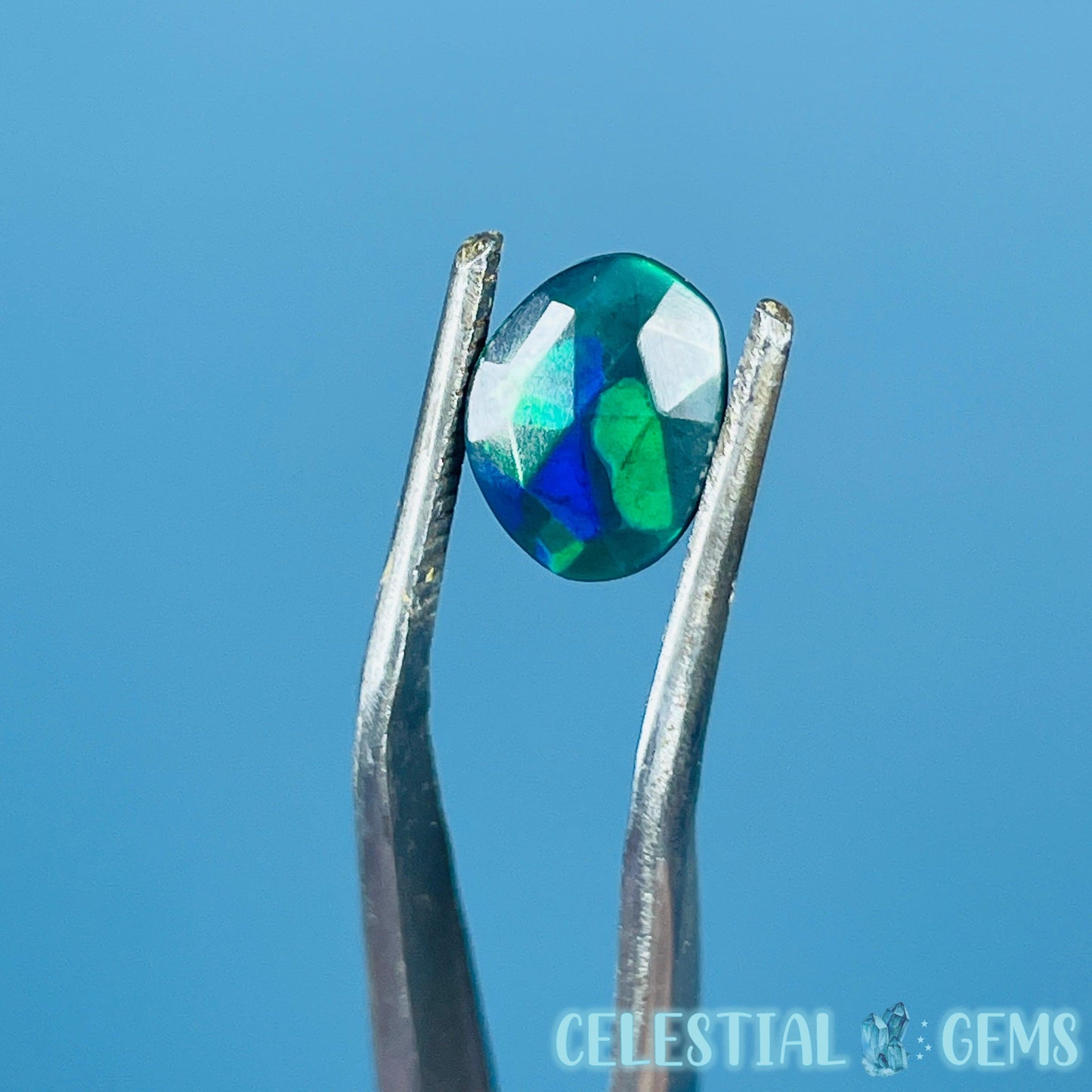 AAA Rosecut Ethiopian Black 'Fire' Welo Opal Polished Mini Crystal in Specimen Pottle (Video)