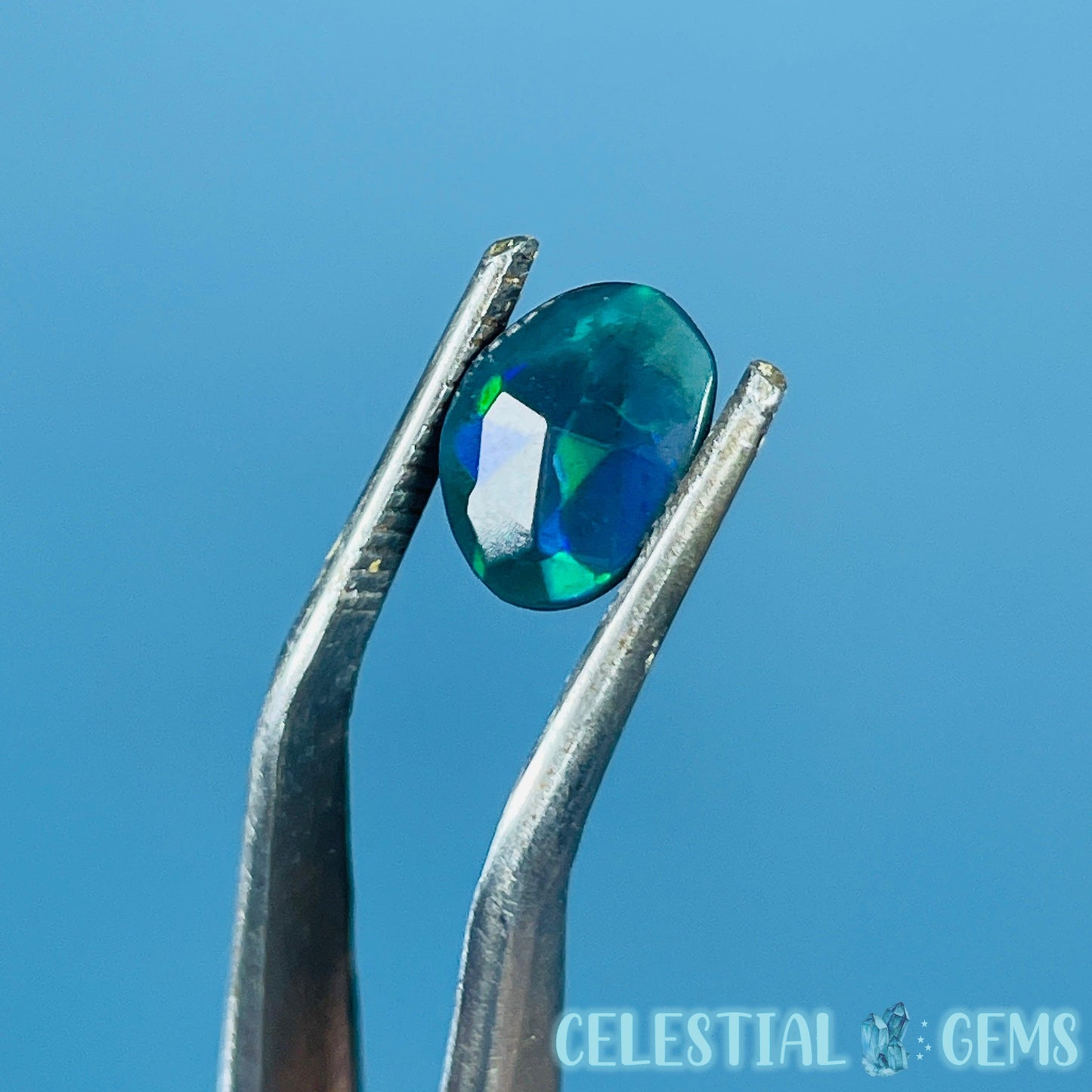 AAA Rosecut Ethiopian Black 'Fire' Welo Opal Polished Mini Crystal in Specimen Pottle (Video)