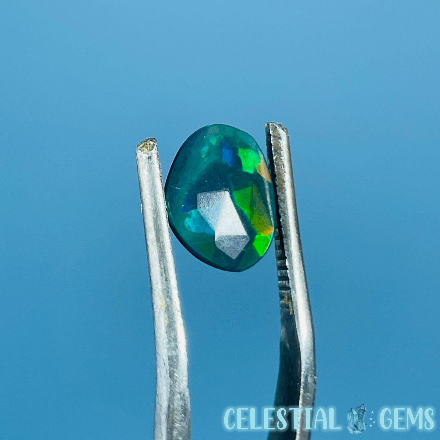 AAA Rosecut Ethiopian Black 'Fire' Welo Opal Polished Mini Crystal in Specimen Pottle (Video)