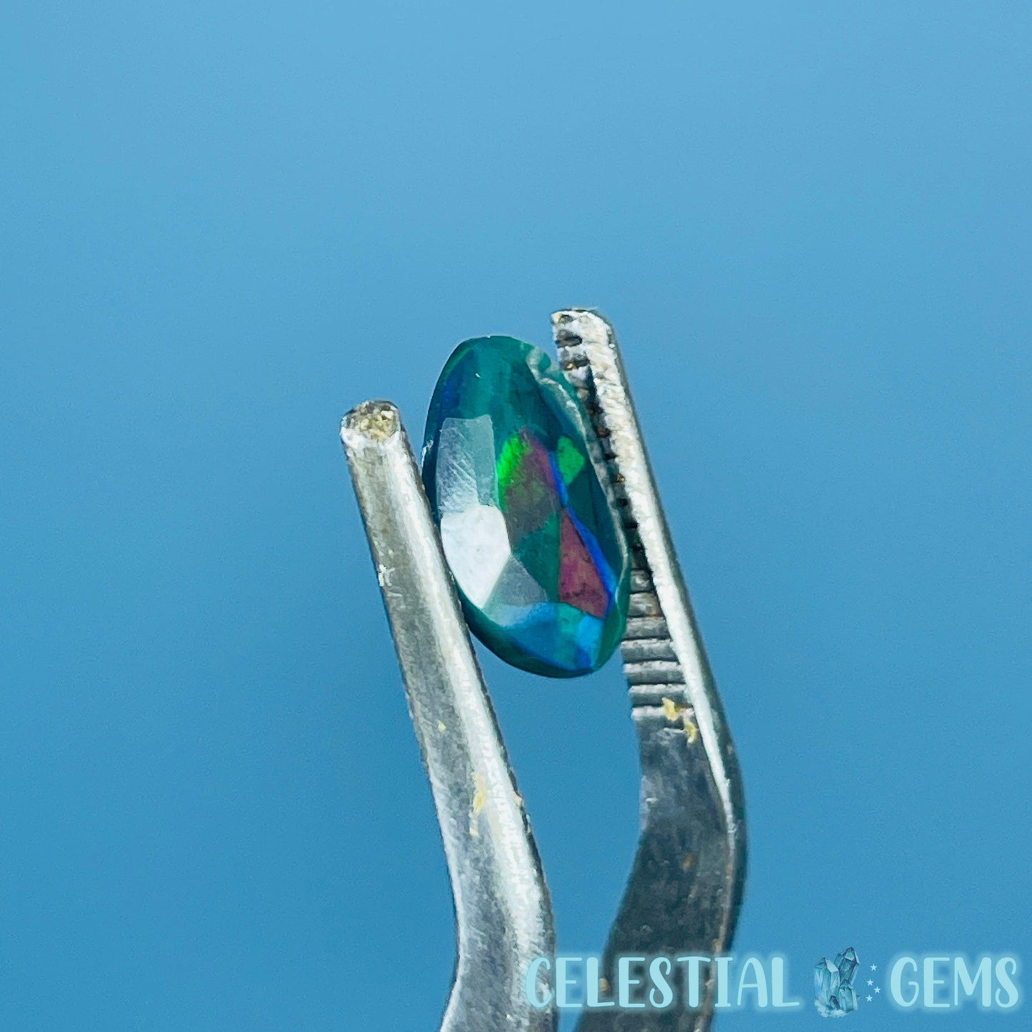 AAA Rosecut Ethiopian Black 'Fire' Welo Opal Polished Mini Crystal in Specimen Pottle (Video)