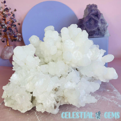 Coralised White Aragonite + UV Calcite Large Cluster