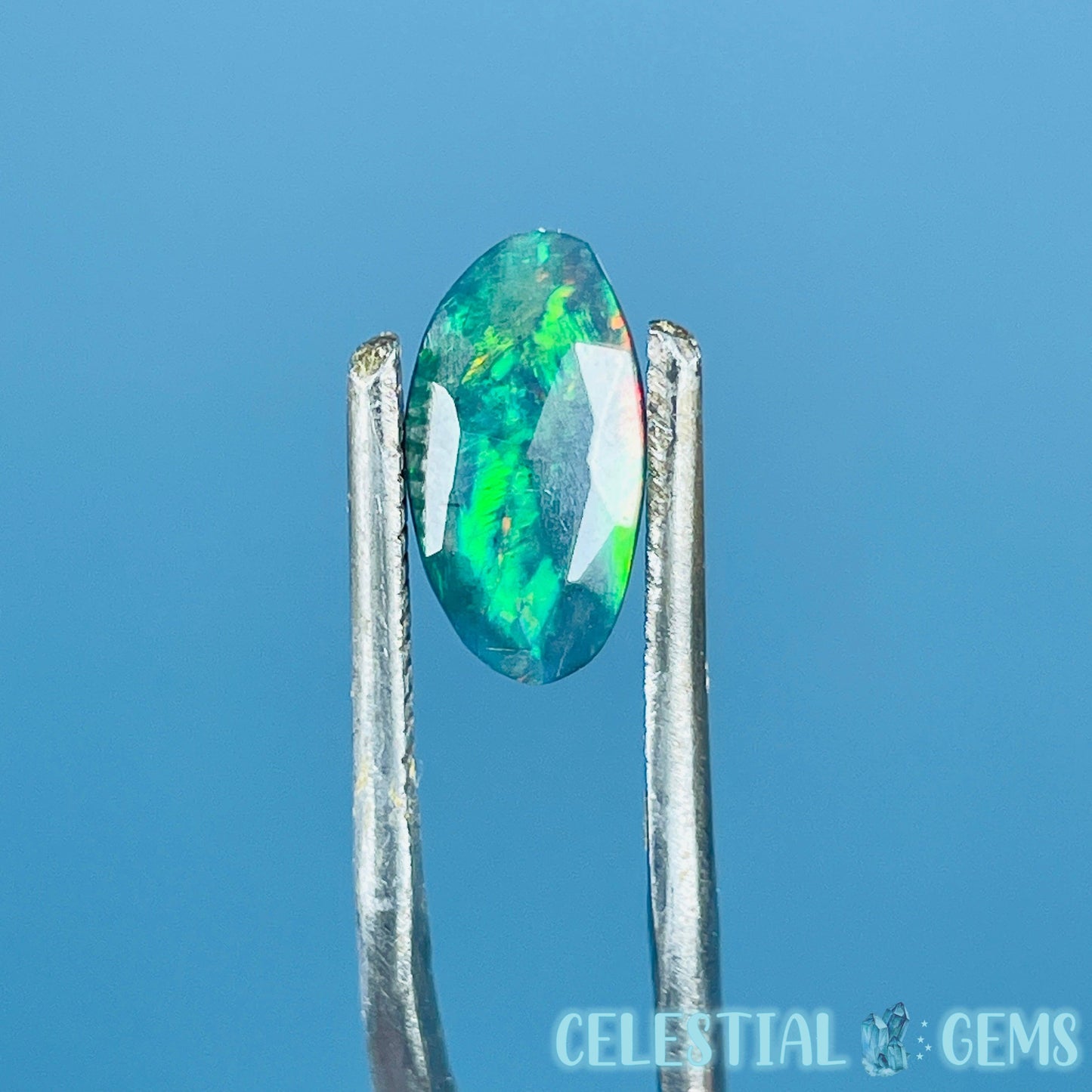 AAA Rosecut Ethiopian Black 'Fire' Welo Opal Polished Mini Crystal in Specimen Pottle (Video)