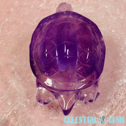 High Grade Amethyst Tortoise Small Carving