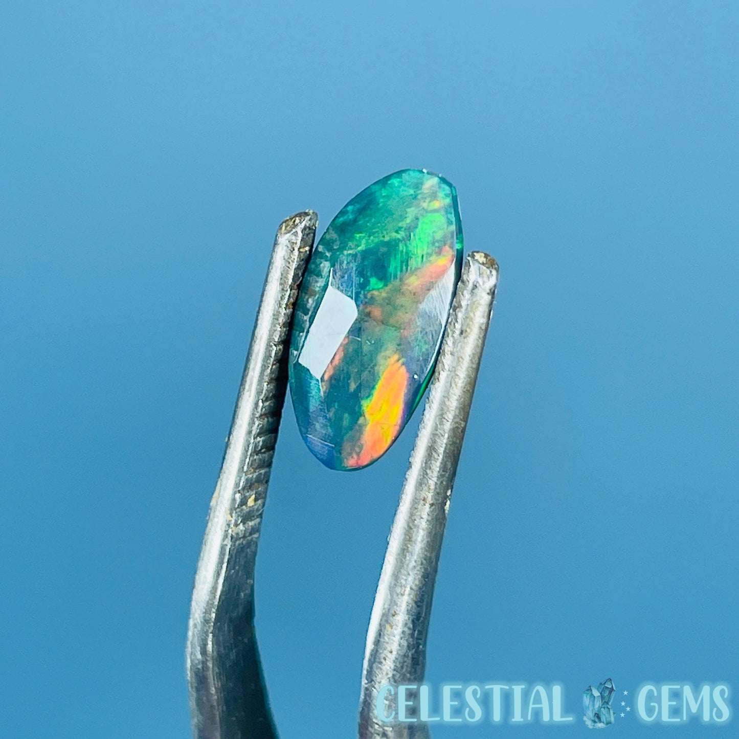 AAA Rosecut Ethiopian Black 'Fire' Welo Opal Polished Mini Crystal in Specimen Pottle (Video)