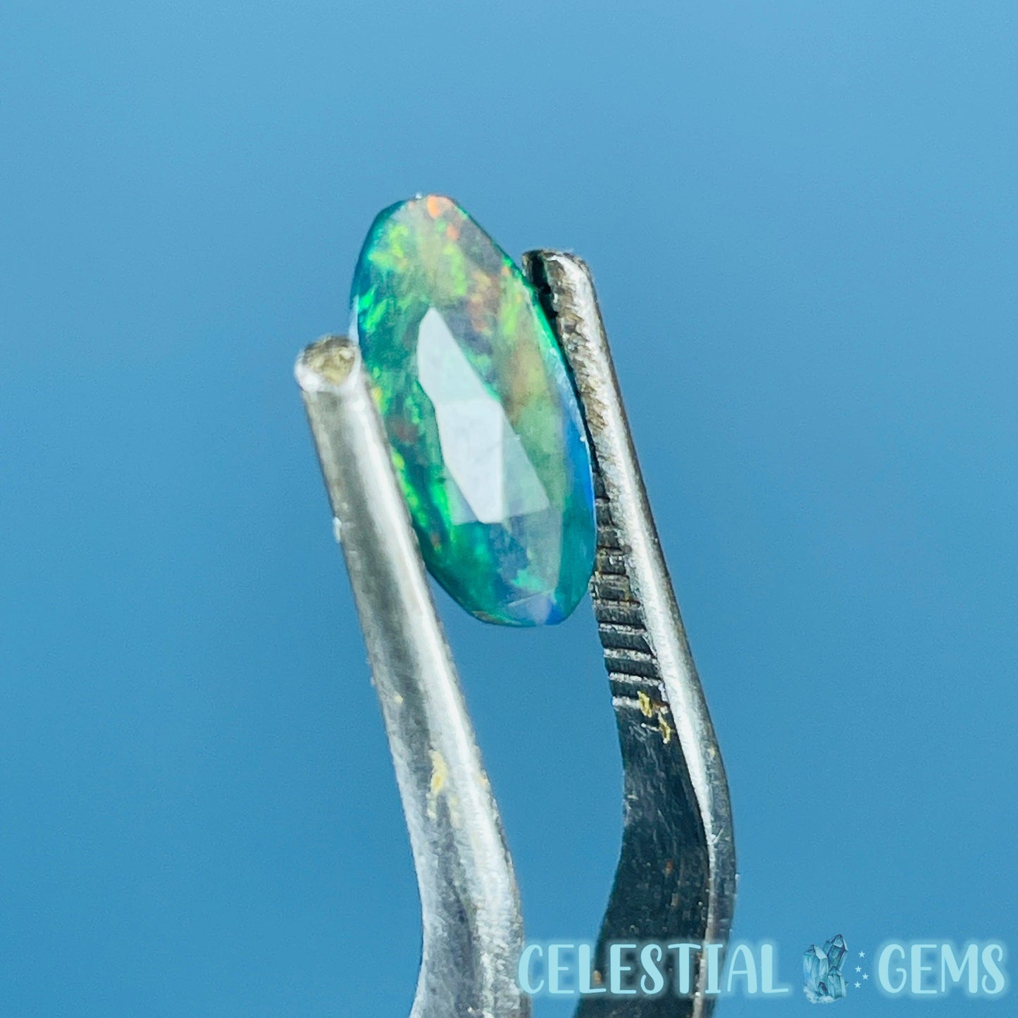 AAA Rosecut Ethiopian Black 'Fire' Welo Opal Polished Mini Crystal in Specimen Pottle (Video)