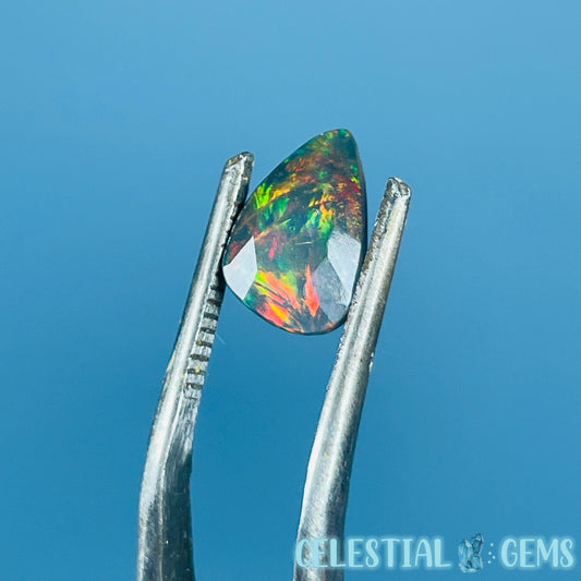 AAA Rosecut Ethiopian Black 'Fire' Welo Opal Polished Mini Crystal in Specimen Pottle (Video)