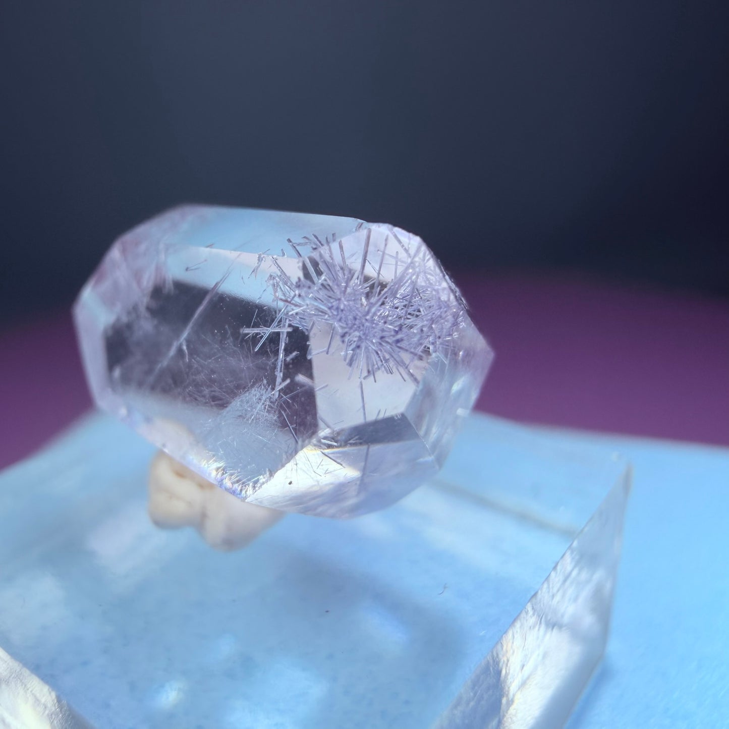 High Grade 'Blue Needle' Dumortierite in Quartz Mini Freeform