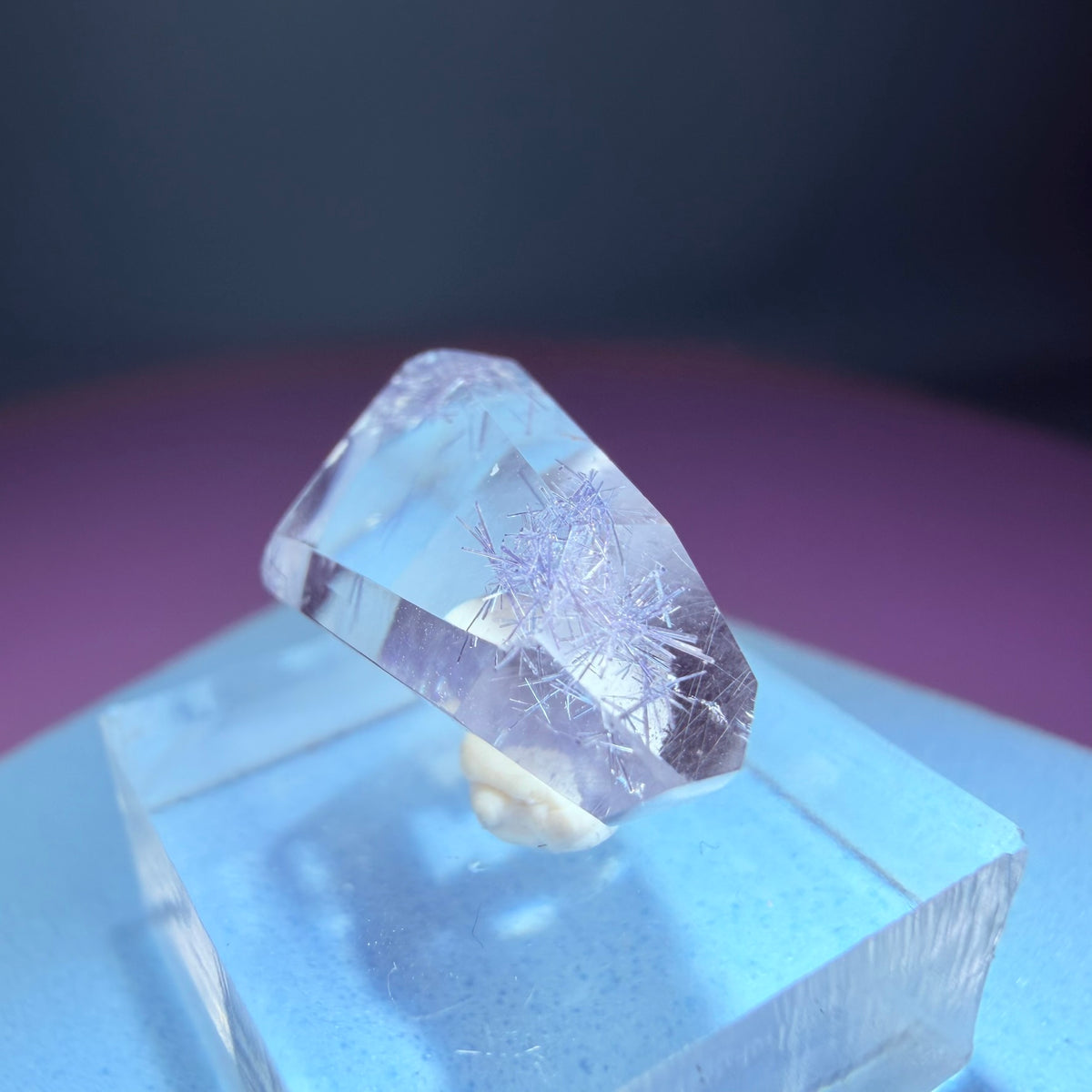 High Grade 'Blue Needle' Dumortierite in Quartz Mini Freeform