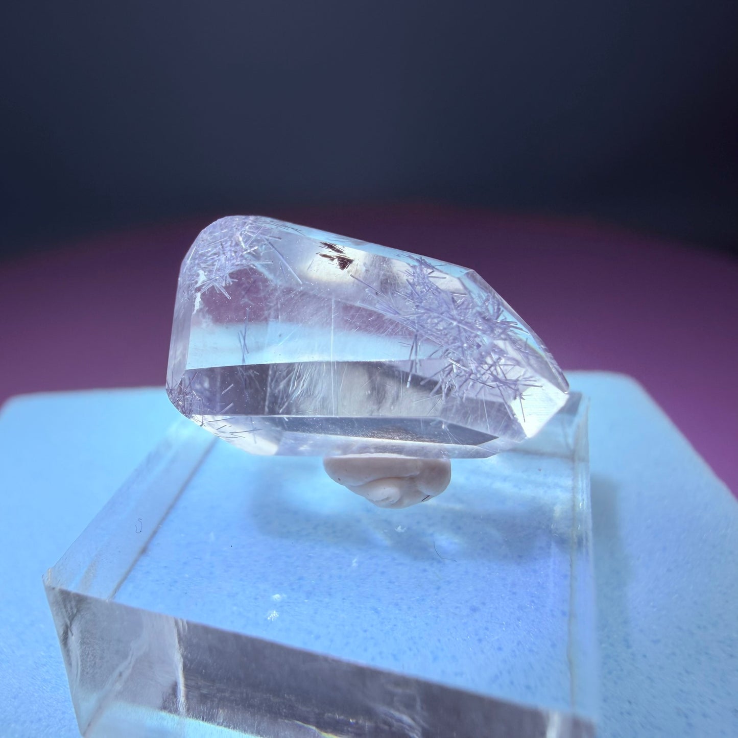 High Grade 'Blue Needle' Dumortierite in Quartz Mini Freeform