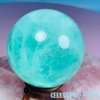 Bubblegum Green + Purple Fluorite Medium Sphere