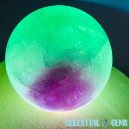 Bubblegum Green + Purple Fluorite Medium Sphere