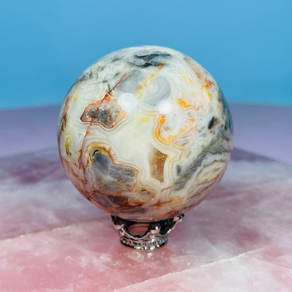 Crazy Lace Agate Medium Sphere