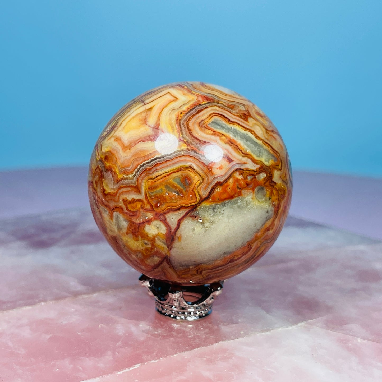 Crazy Lace Agate Medium Sphere