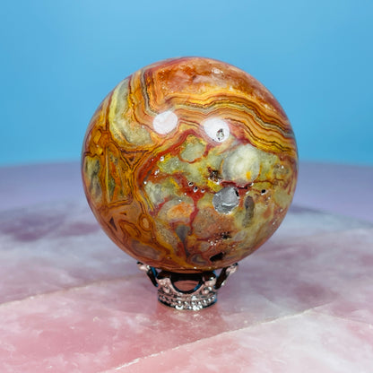 Crazy Lace Agate Medium Sphere
