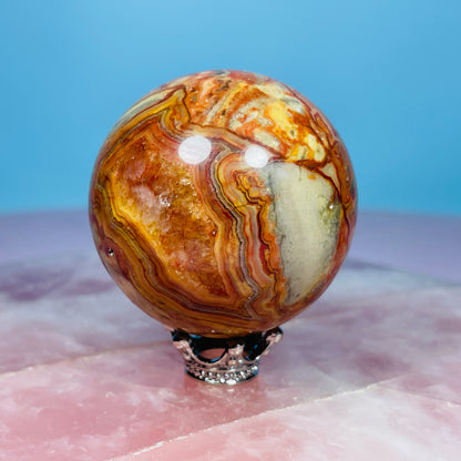 Crazy Lace Agate Medium Sphere