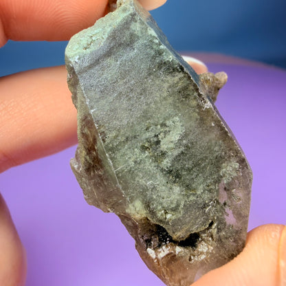 Gold Rutile Chlorite Quartz Raw Piece with Polished Seer Window