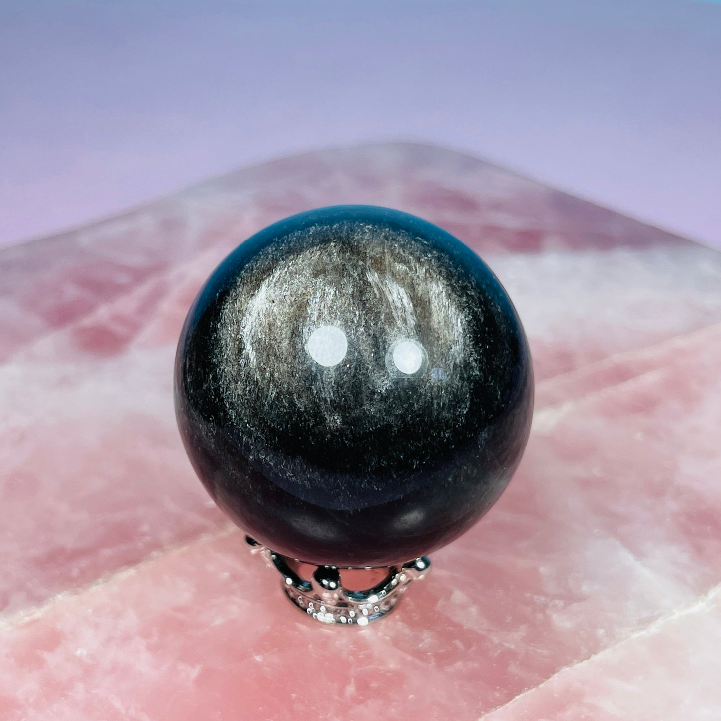 Silver Sheen Obsidian Small Sphere