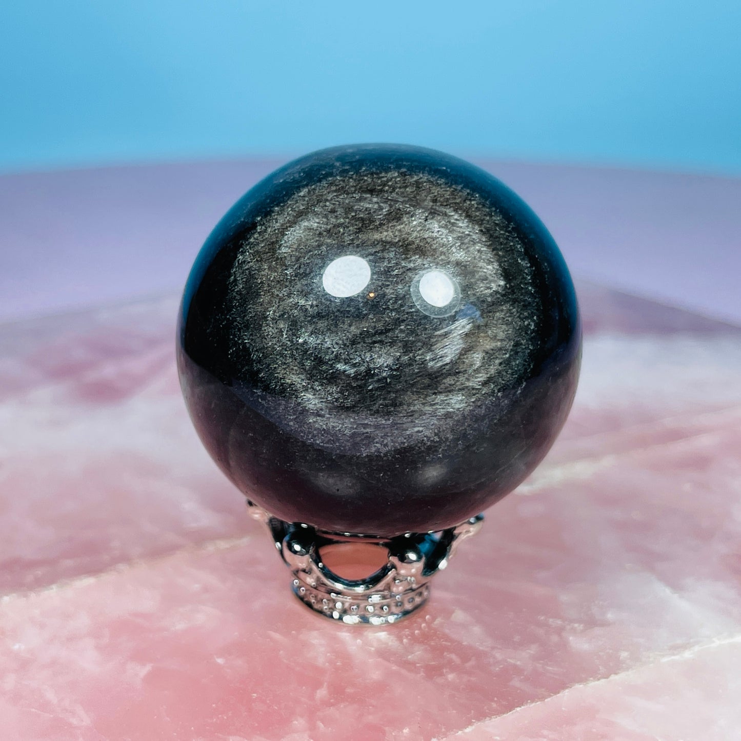 Silver Sheen Obsidian Small Sphere
