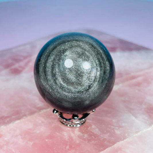 Silver Sheen Obsidian Small Sphere