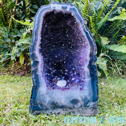 Dark Amethyst + UV Calcite Large Geode Cave (Video)