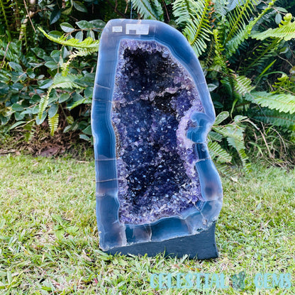 Dark Amethyst + Agate Large Geode Cave (Video)