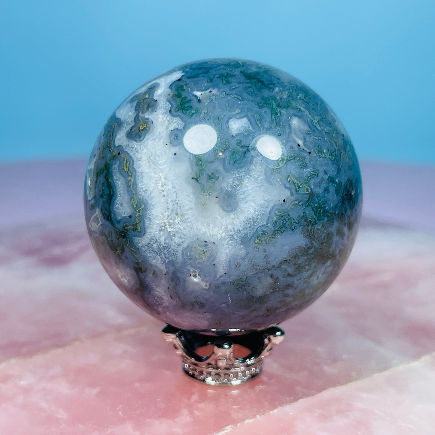 Moss Agate Small Sphere
