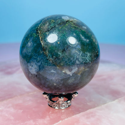 Moss Agate Small Sphere