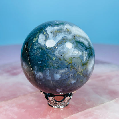 Moss Agate Small Sphere