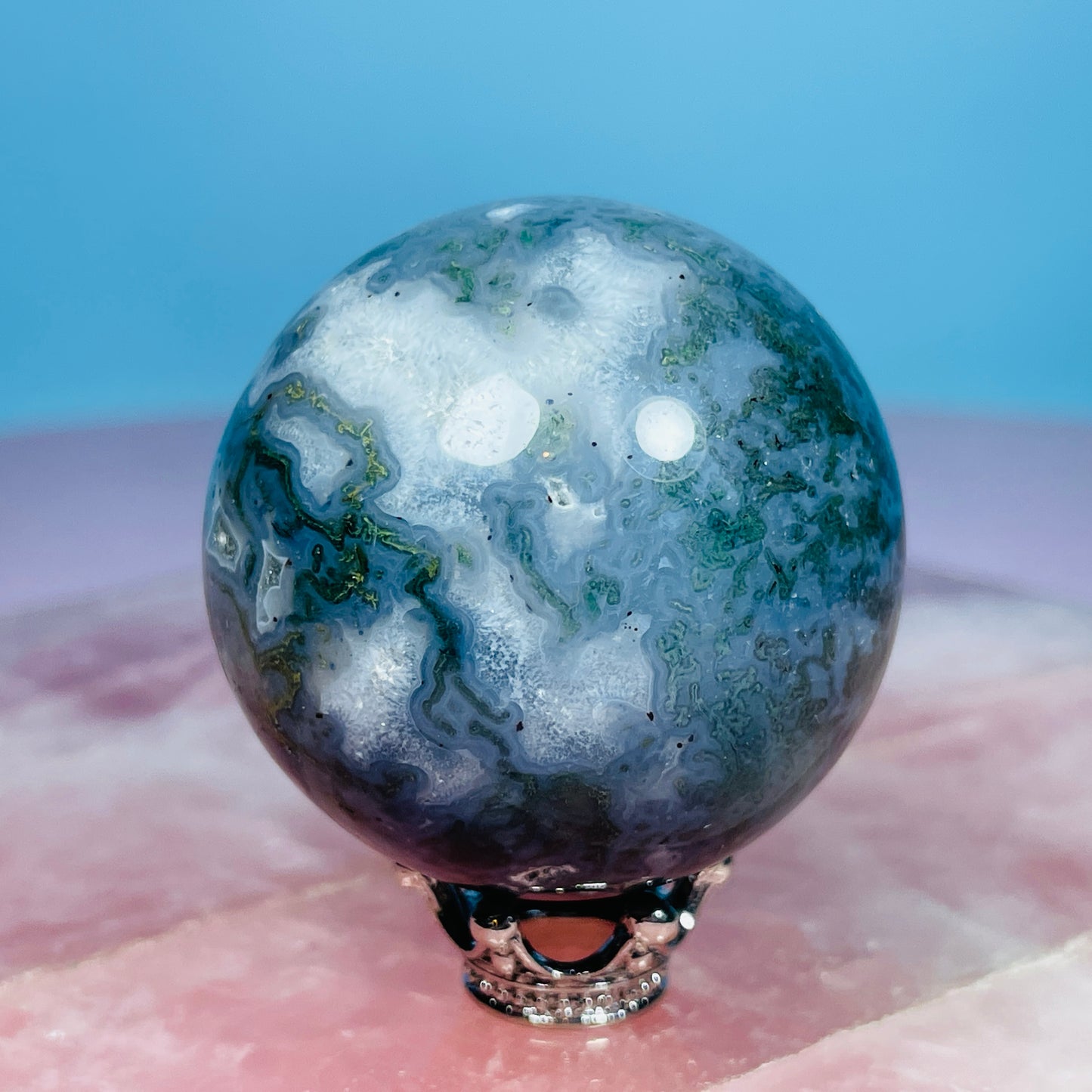 Moss Agate Small Sphere