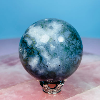 Moss Agate Small Sphere