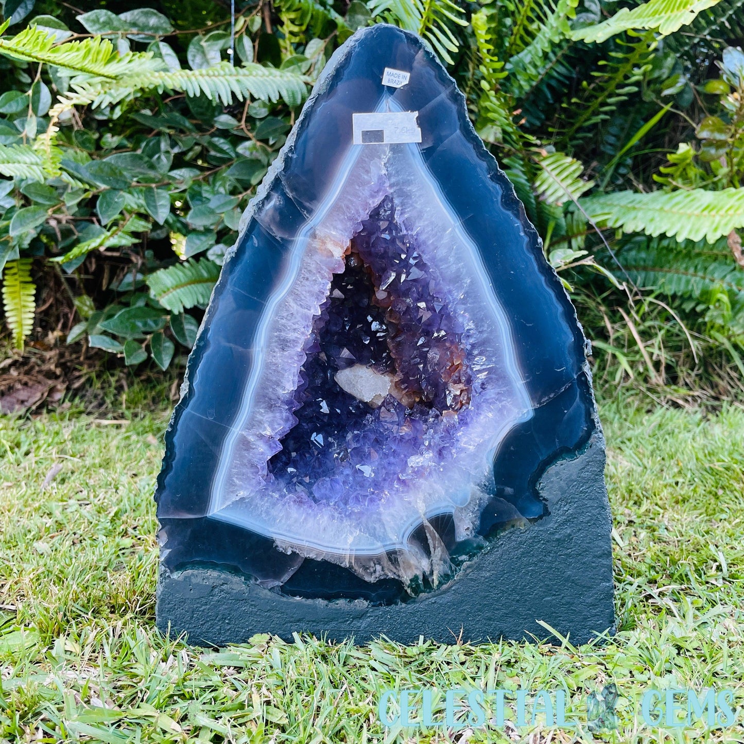 Amethyst + Agate + Calcite Large Geode Cave (Video)