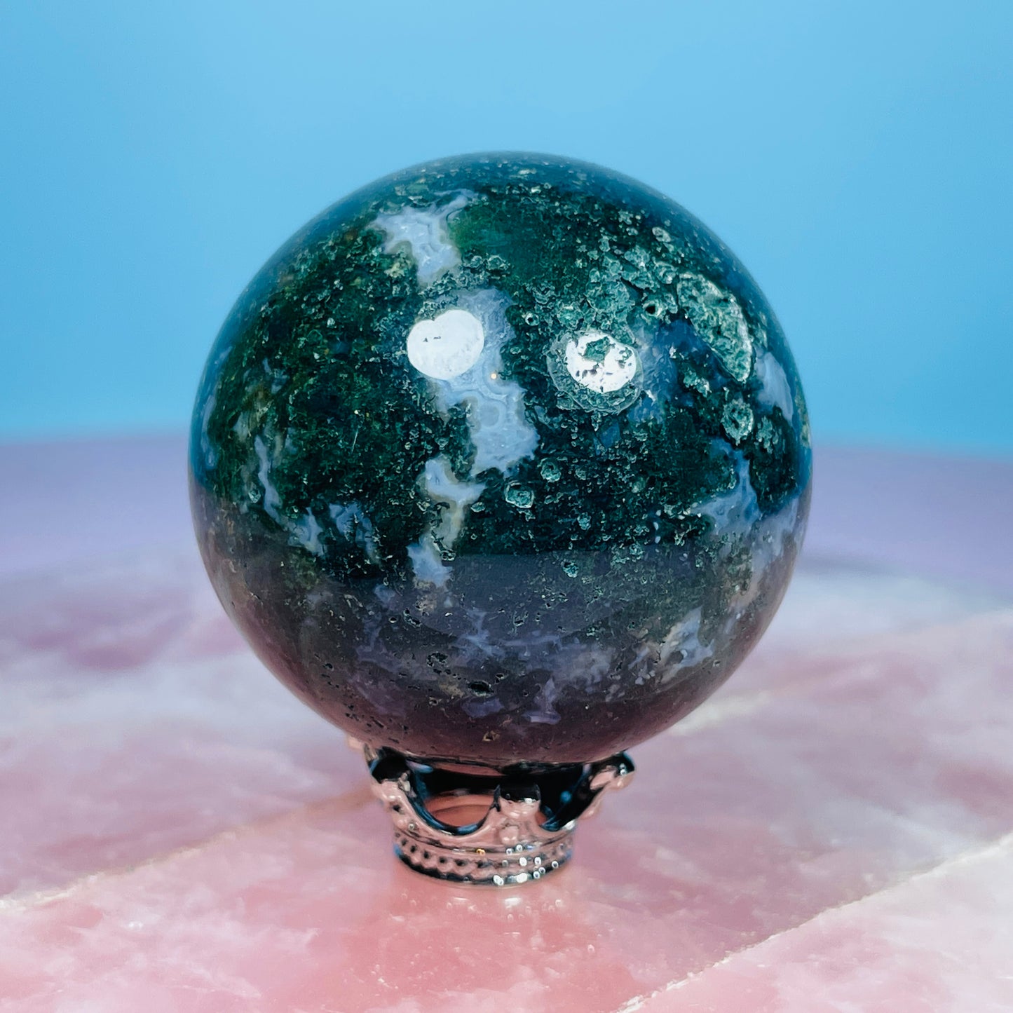 Moss Agate Small Sphere