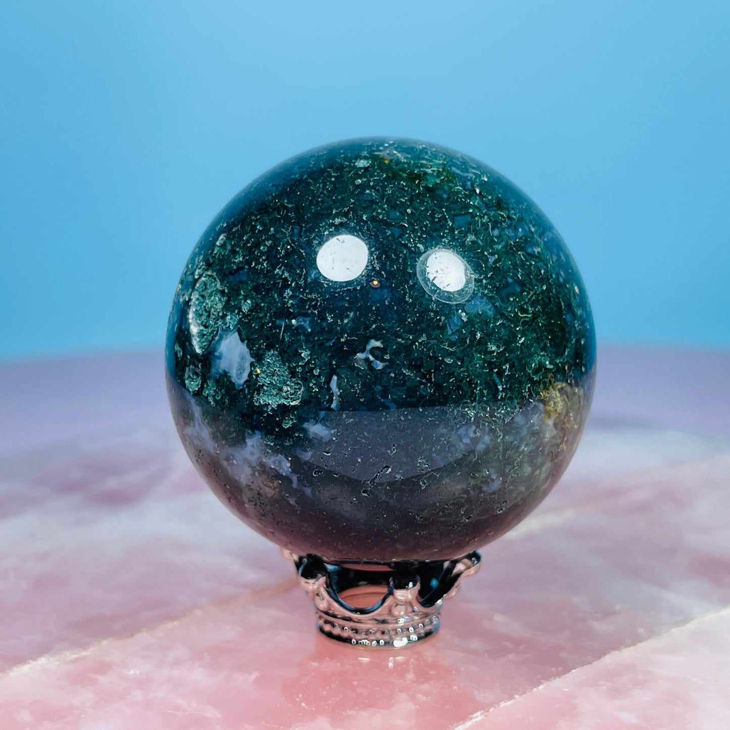 Moss Agate Small Sphere
