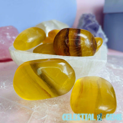 Yellow Fluorite Mini Palmstone