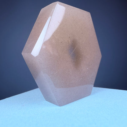 Grey Amphibole Window Quartz Small Hexagon Slice