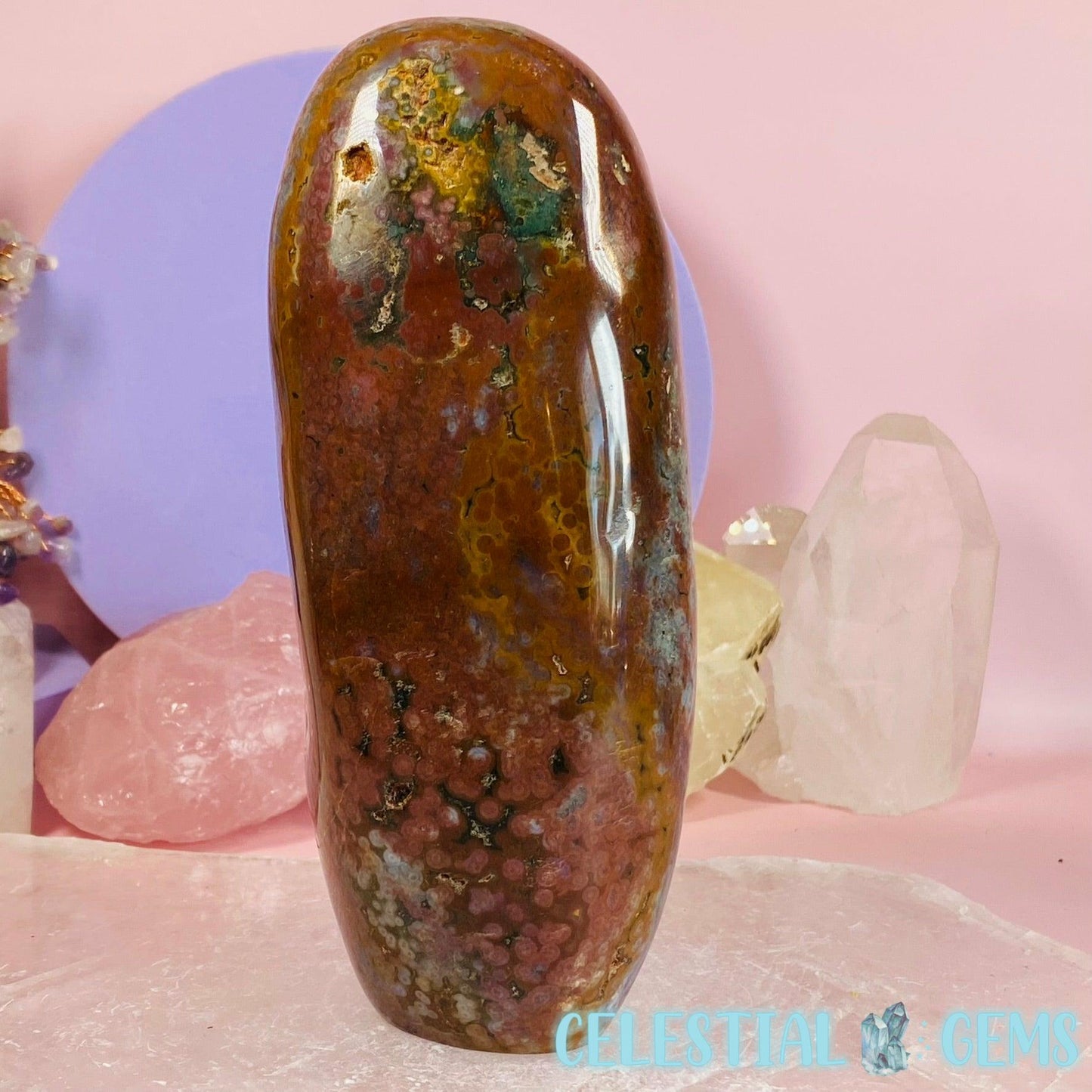 Orbicular Ocean Jasper Large Freeform