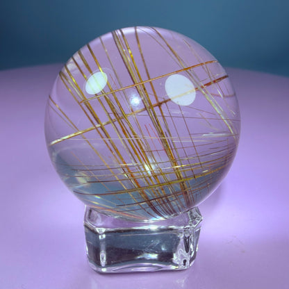 High Grade Gold Rutile Quartz Small Sphere